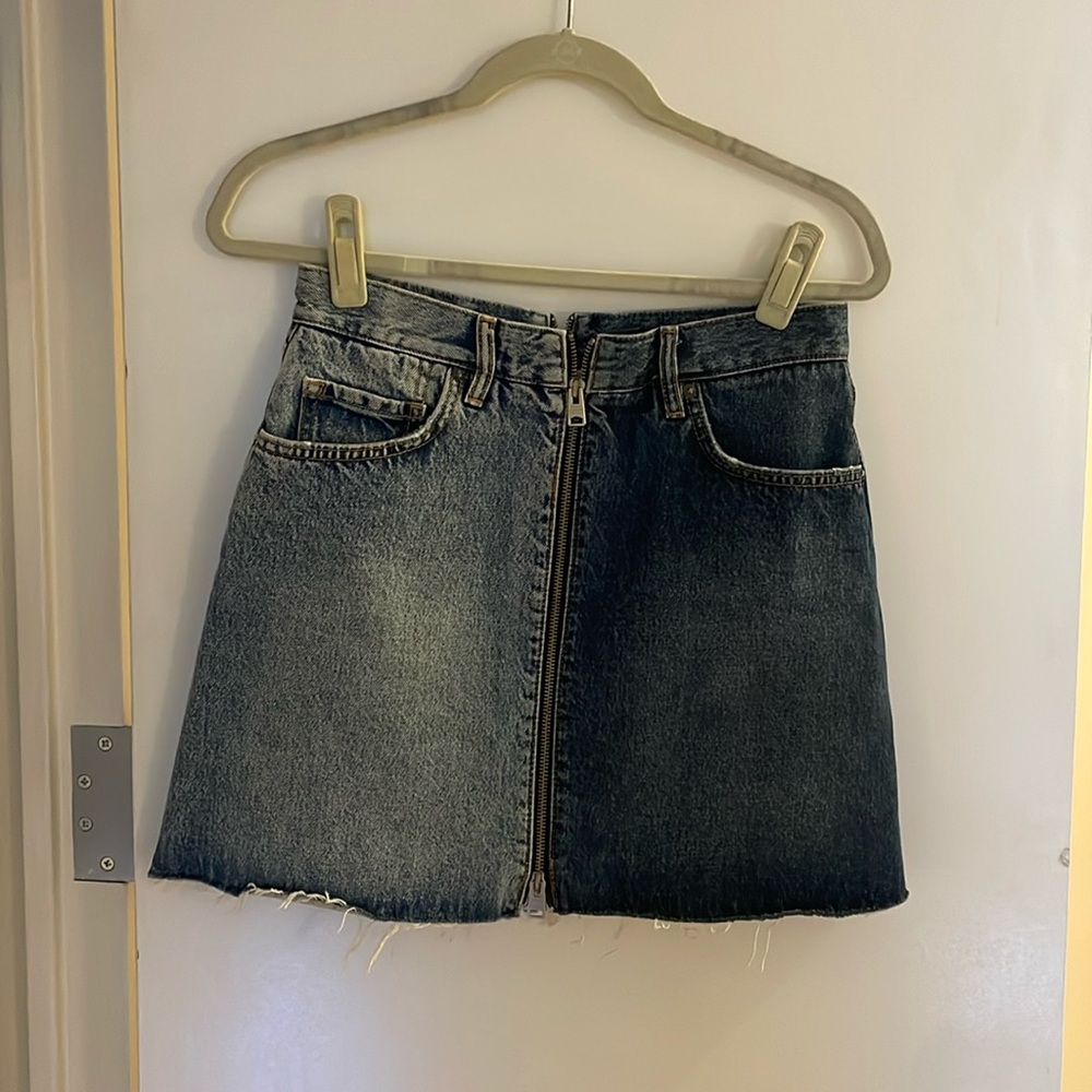 All Saints Zipper Denim skirt